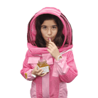 3 Layer Children's pink Beekeeping suit With Fencing Veil & Free Extra Gloves - Children's Suits