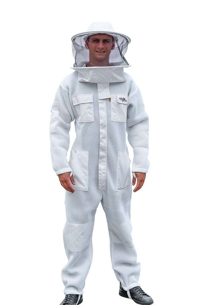 Super Cool Air Mesh Beekeeping Suit With Fencing Veil & Round Brim Hat