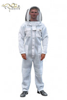 Super Cool Air Mesh Beekeeping Suit With Fencing Veil- Man wearing