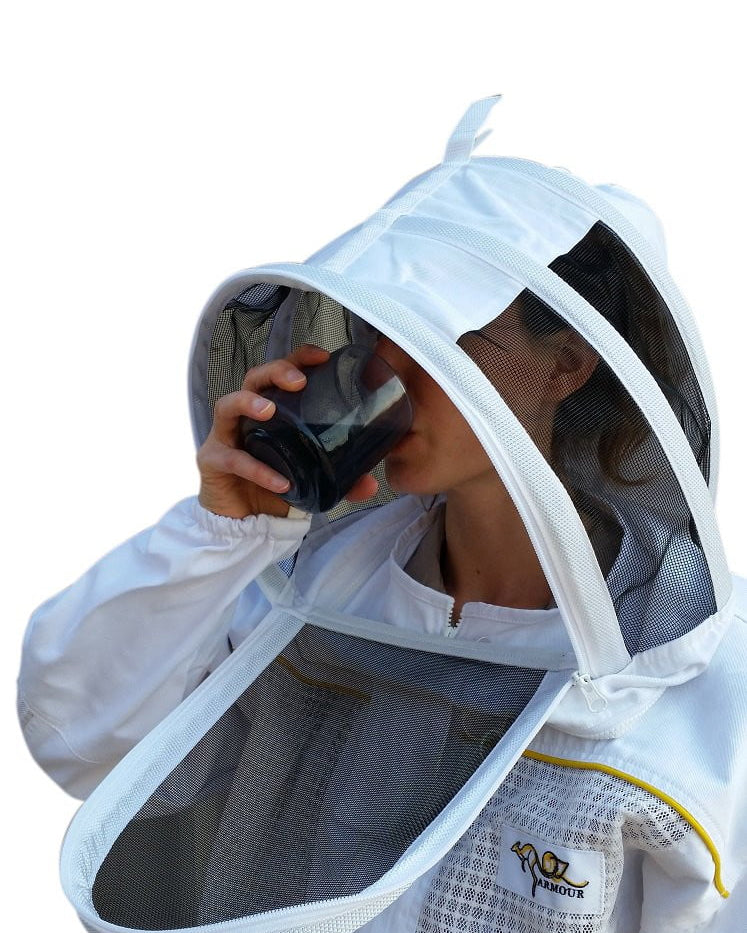 Poly Cotton Semi Ventilated Beekeeping Jacket With Fencing Veil