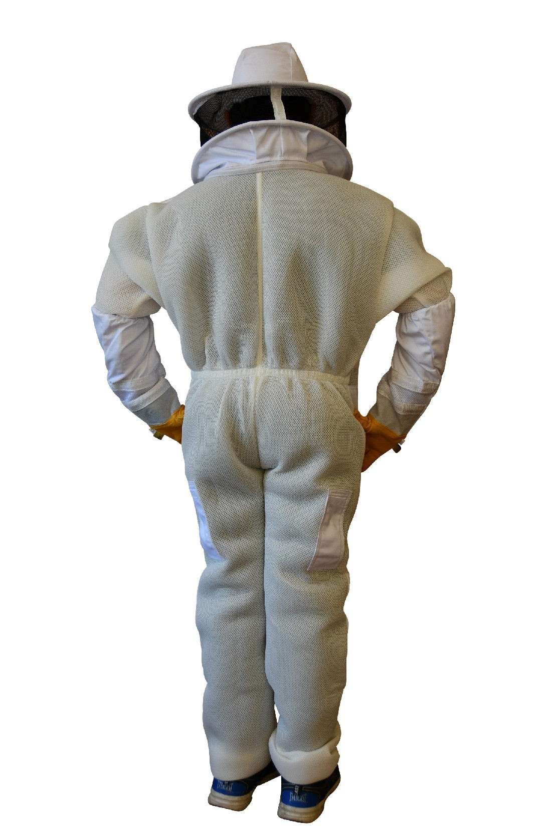 Ventilated Children's Beekeeping Suit with Round Brim Hat Back Side