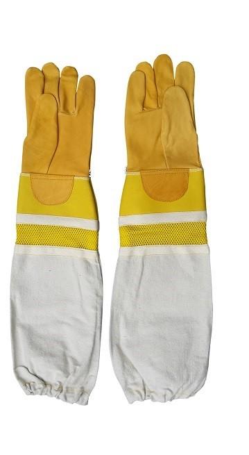 Children Cow Hide Ventilated Beekeeping  Gloves