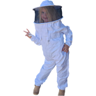 White Poly Cotton Children's Beekeeping Suits - Left Side