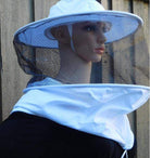 Round Hat Beekeeping Veil With Strings - Left Side