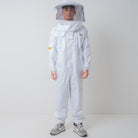 Poly Cotton Beekeeping Suit with Fencing Veil - Front View