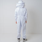 Poly Cotton Beekeeping Suit With Fencing Veil & Round Hat Veil - Back SIde