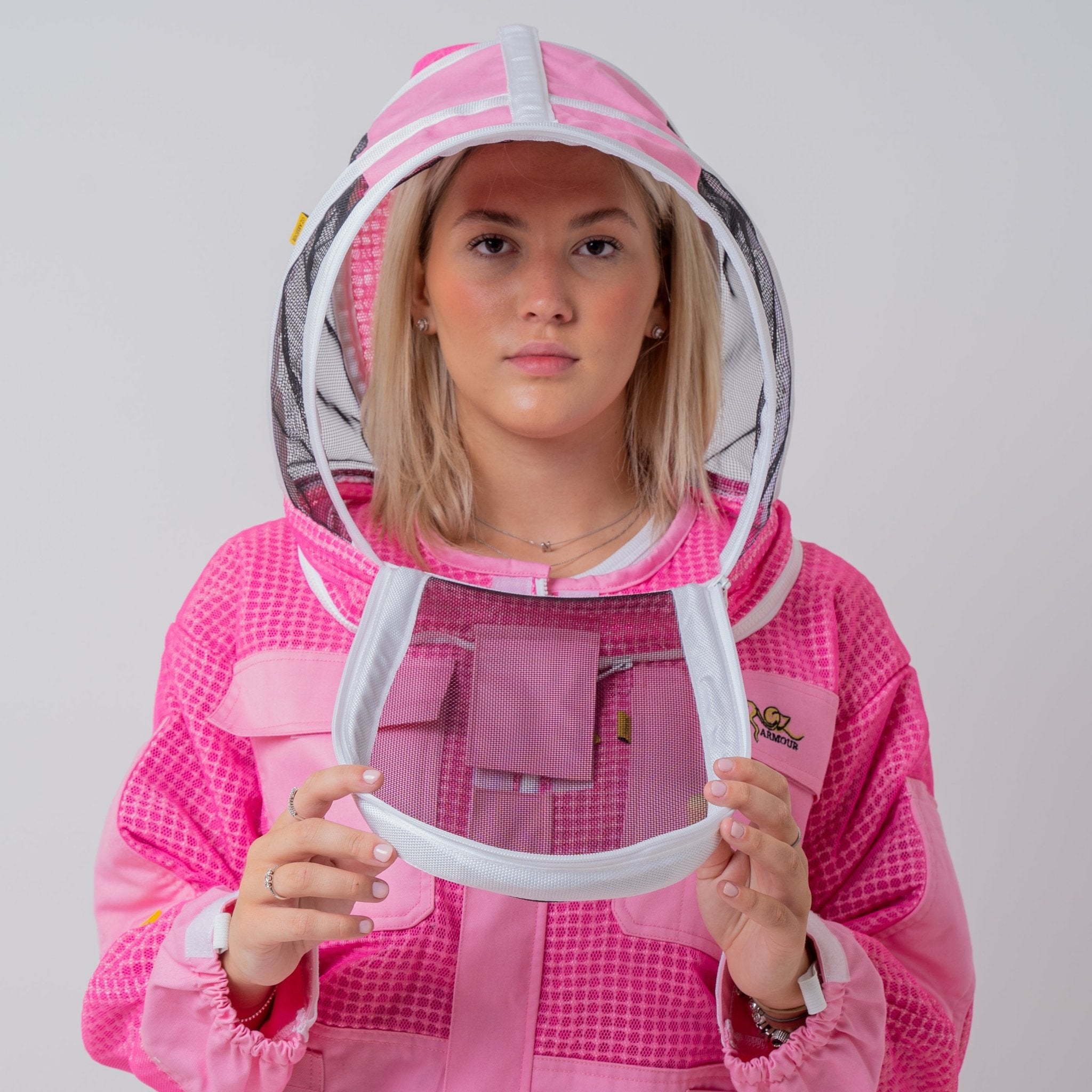 Triple Mesh Pink Protective Veil - Pink Veil